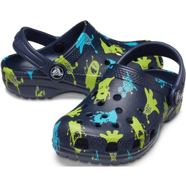 Crocs 206833-410 Classic Monster Print Clog