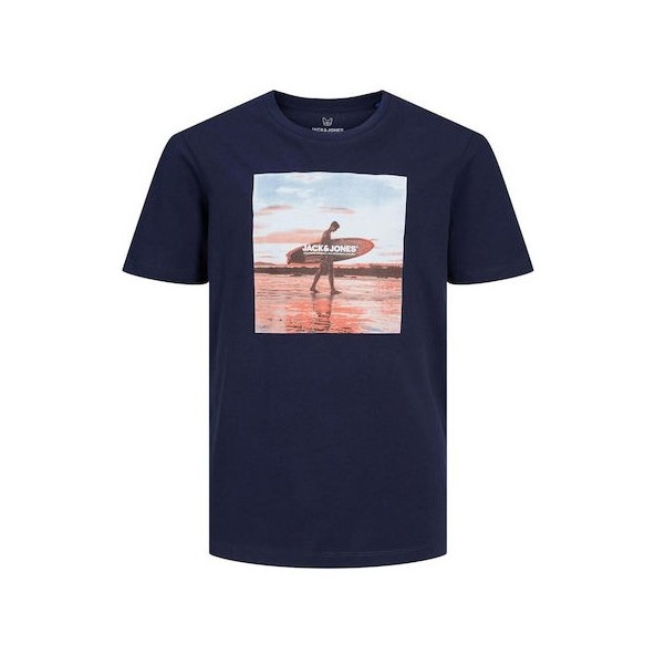 Jack & Jones 12224223 Μπλούζα Κοντομάνικη Μπλέ Navy